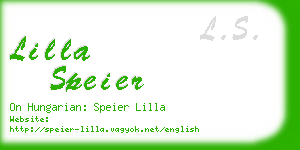 lilla speier business card